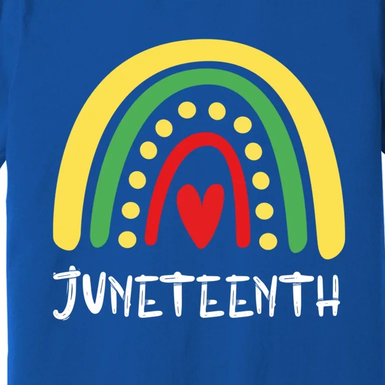 Cool Juneteenth Rainbow Funny Freedom Independence Day Gift Premium T-Shirt