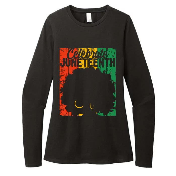 Celebrate Juneteenth Retro African Colors Women Womens CVC Long Sleeve Shirt