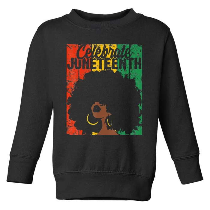 Celebrate Juneteenth Retro African black history Toddler Sweatshirt