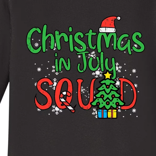 Christmas July Squad Summer Xmas Family Match Baby Long Sleeve Bodysuit