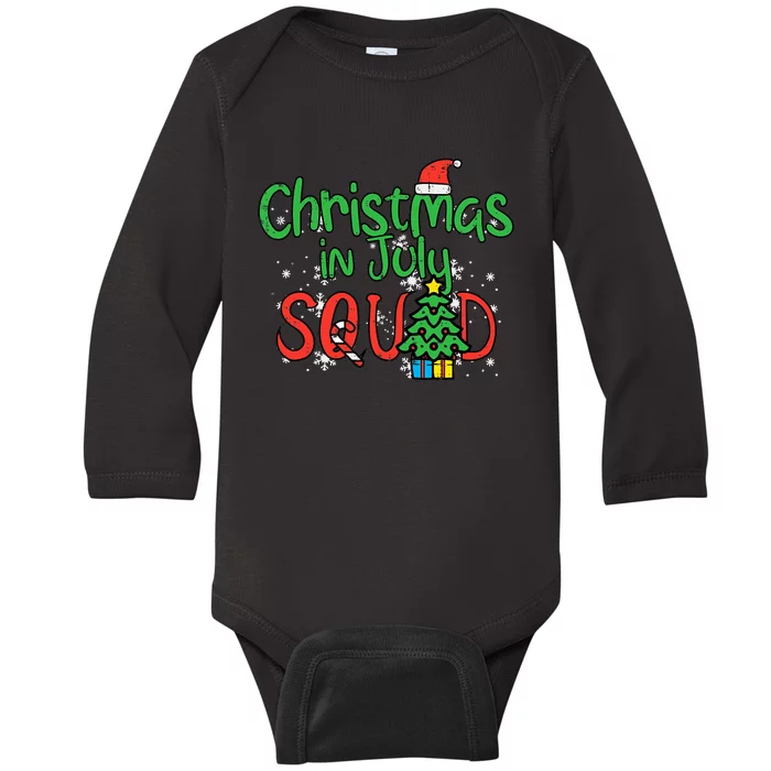 Christmas July Squad Summer Xmas Family Match Baby Long Sleeve Bodysuit