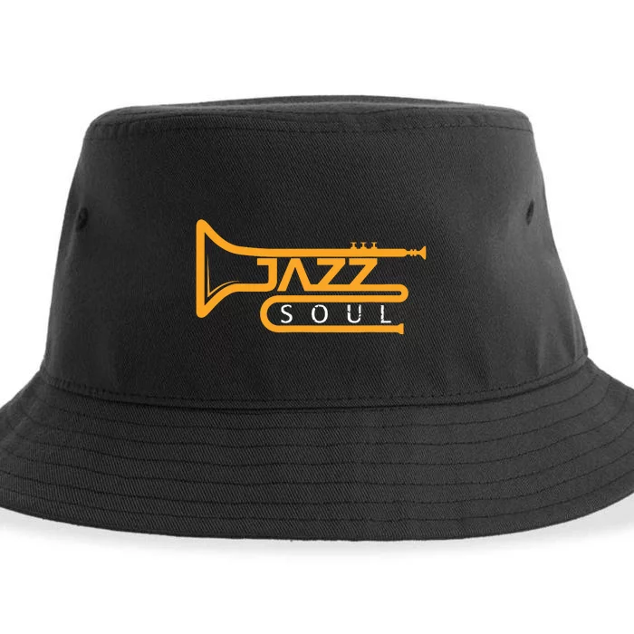 Cool Jazz Soul Trumpet Jazz Musician Jazz Music Lovers Gift Sustainable Bucket Hat