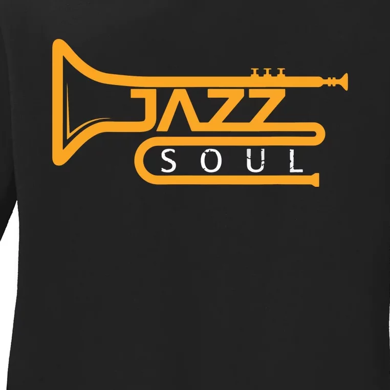 Cool Jazz Soul Trumpet Jazz Musician Jazz Music Lovers Gift Ladies Long Sleeve Shirt