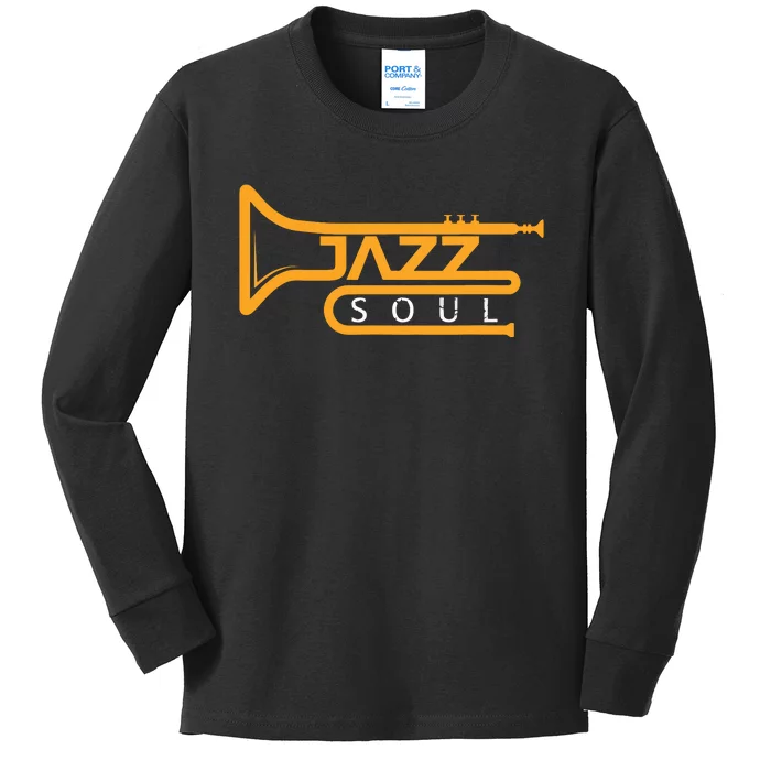 Cool Jazz Soul Trumpet Jazz Musician Jazz Music Lovers Gift Kids Long Sleeve Shirt