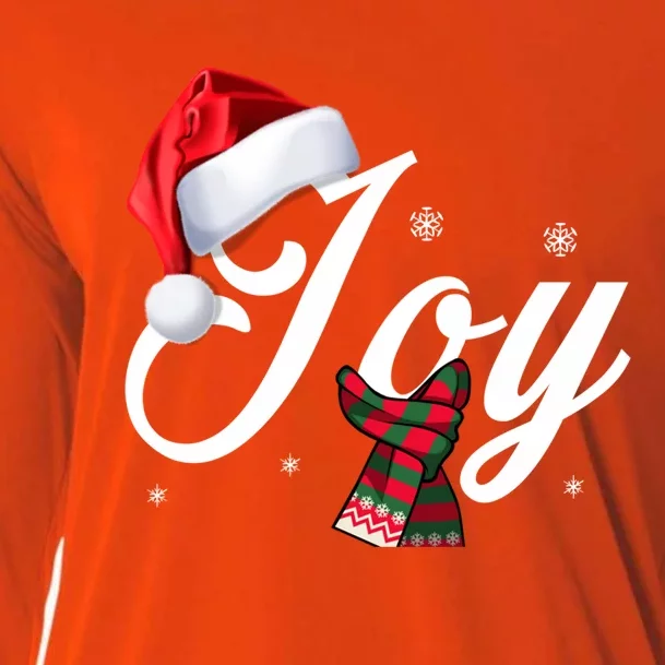 Christmas Joy Santa's Hat Tee Family Xmas Holidays Gift Cool Gift Cooling Performance Long Sleeve Crew