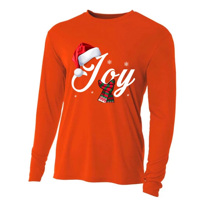 Christmas Joy Santa's Hat Tee Family Xmas Holidays Gift Cool Gift Cooling Performance Long Sleeve Crew