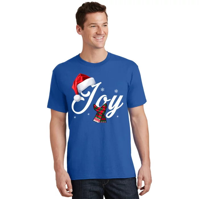 Christmas Joy Santa's Hat Tee Family Xmas Holidays Gift Cool Gift T-Shirt