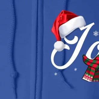 Christmas Joy Santa's Hat Tee Family Xmas Holidays Gift Cool Gift Full Zip Hoodie