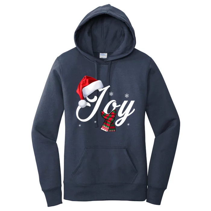 Christmas Joy Santa's Hat Tee Family Xmas Holidays Gift Cool Gift Women's Pullover Hoodie