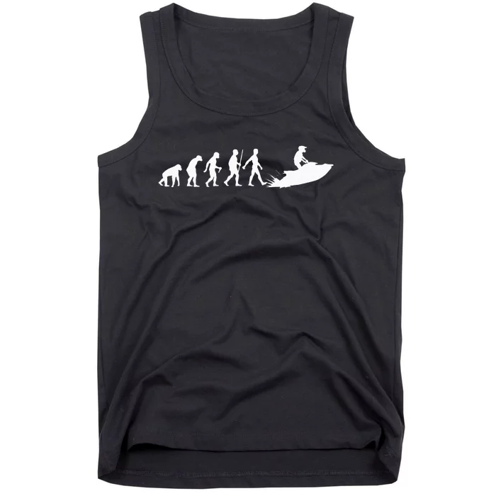 Cool Jet Ski For Men Women Evolution Sea Water Skiing Racing Tank Top