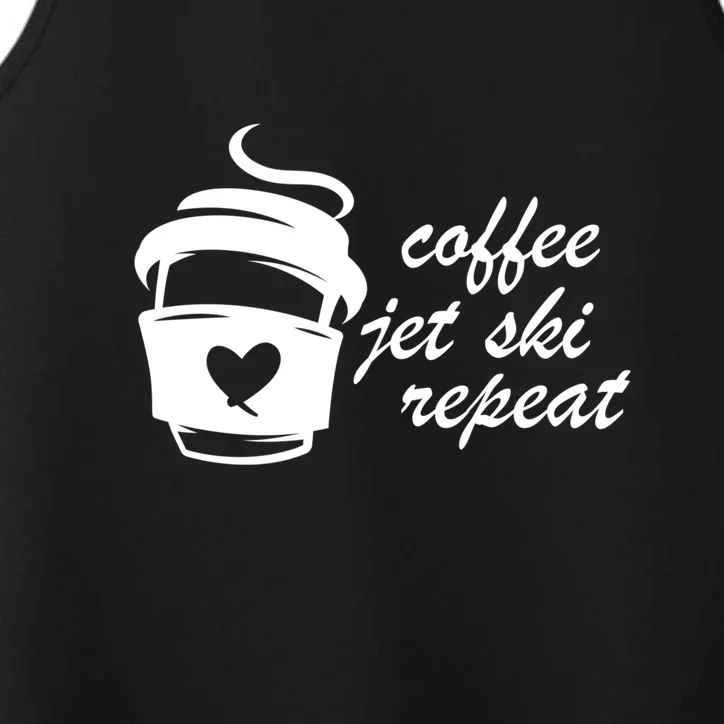 Coffee Jet Ski Repeat Gift For Skier Performance Tank