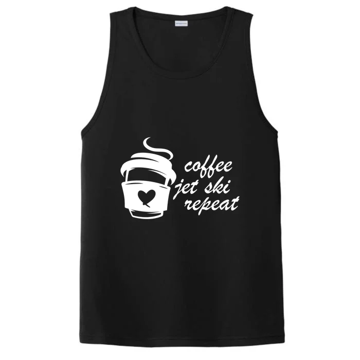 Coffee Jet Ski Repeat Gift For Skier Performance Tank