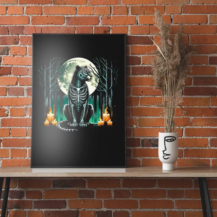 Cool Jaguar Skeleton Halloween Christmas Birthday Poster