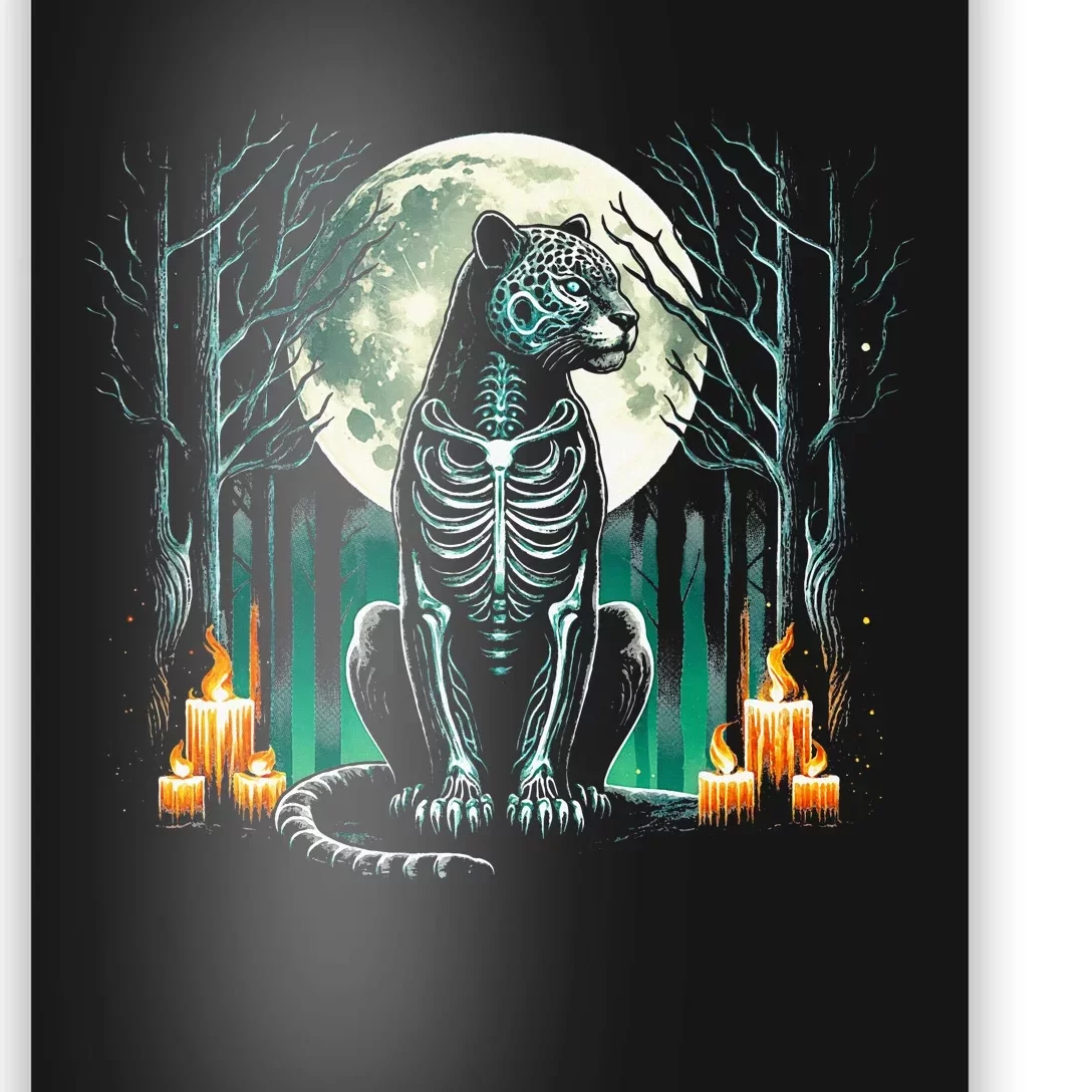 Cool Jaguar Skeleton Halloween Christmas Birthday Poster