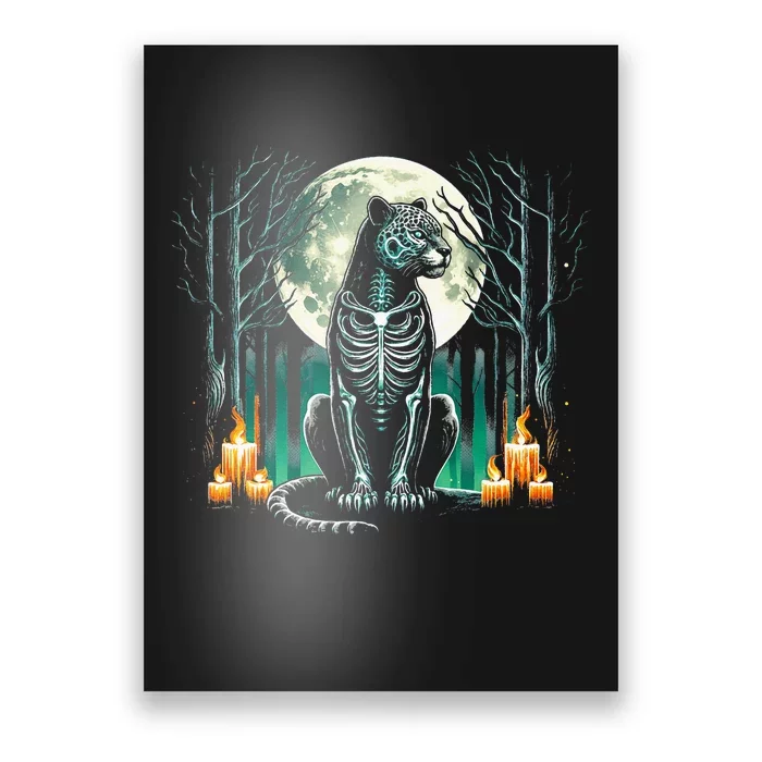 Cool Jaguar Skeleton Halloween Christmas Birthday Poster