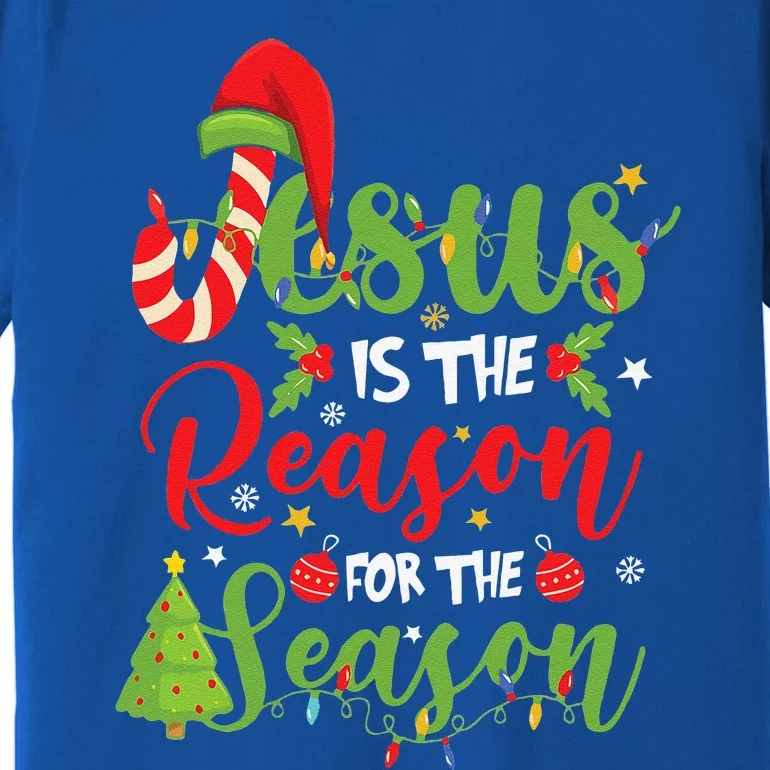 Christian Jesus The Reason Christmas Stocking Stuffer Gifts Premium T-Shirt