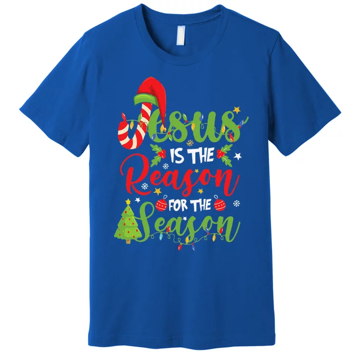 Christian Jesus The Reason Christmas Stocking Stuffer Gifts Premium T-Shirt