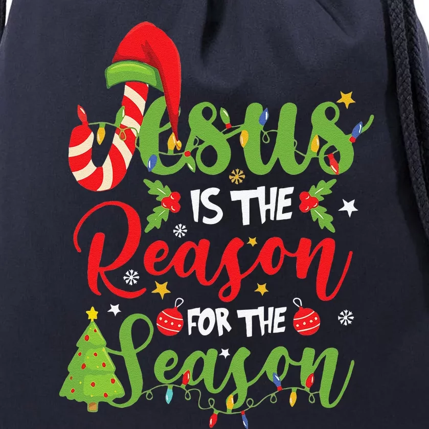 Christian Jesus The Reason Christmas Stocking Stuffer Gifts Drawstring Bag