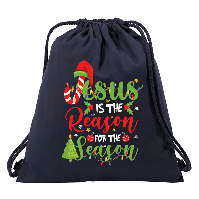 Christian Jesus The Reason Christmas Stocking Stuffer Gifts Drawstring Bag