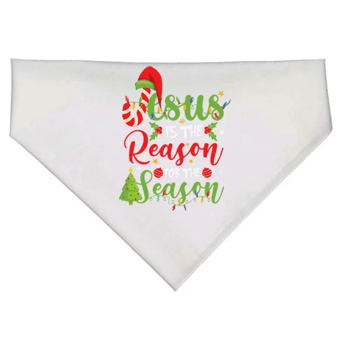 Christian Jesus The Reason Christmas Stocking Stuffer Gifts USA-Made Doggie Bandana