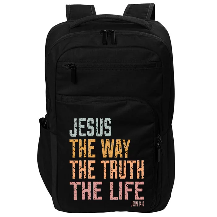 Christian Jesus The Way Truth Life Impact Tech Backpack