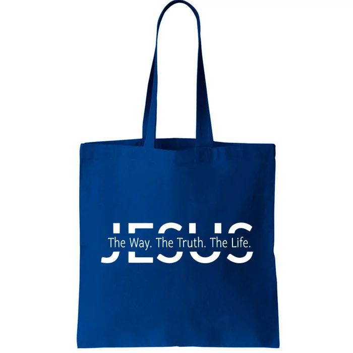 Christ Jesus The Way. The Truth. The Life Blessed Christians Tote Bag