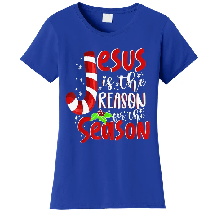 Christian Jesus The Reason Christmas Matching Family Funny Gift Women's T-Shirt