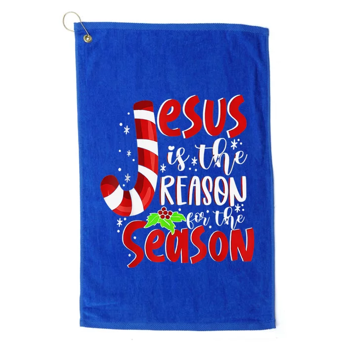 Christian Jesus The Reason Christmas Matching Family Funny Gift Platinum Collection Golf Towel