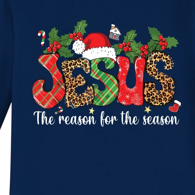 Christian Jesus The Reason Xmas Holiday Season Christmas Baby Long Sleeve Bodysuit