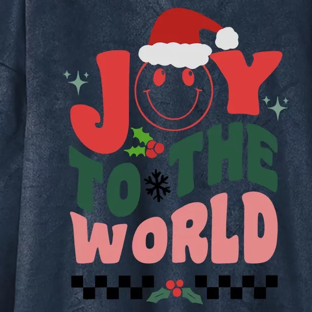 Christmas Joy To The World Hooded Wearable Blanket