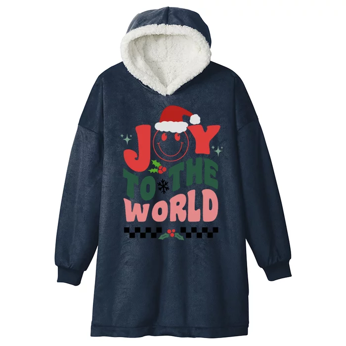 Christmas Joy To The World Hooded Wearable Blanket