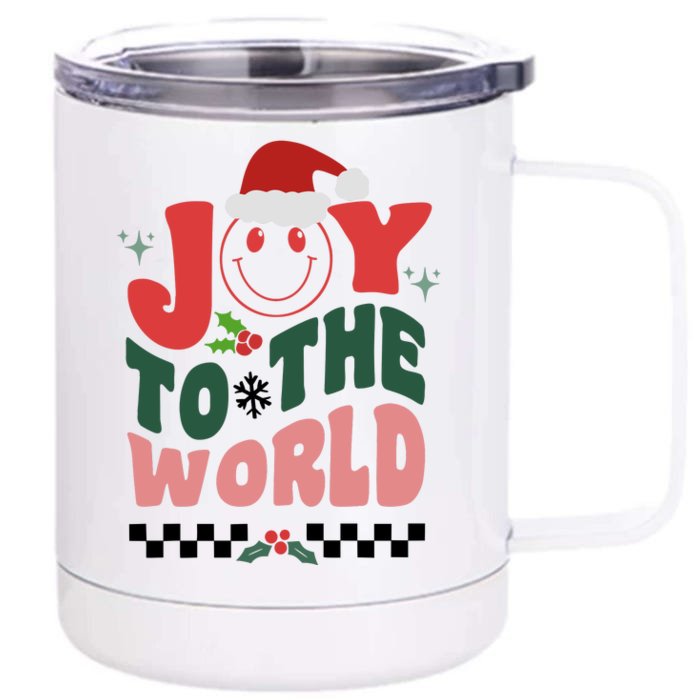 Christmas Joy To The World Front & Back 12oz Stainless Steel Tumbler Cup