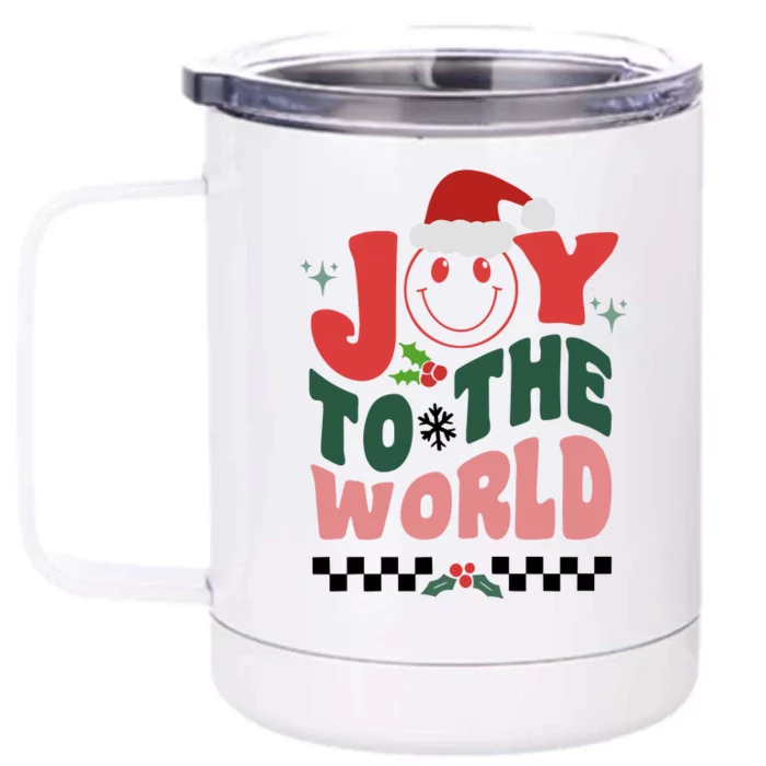 Christmas Joy To The World Front & Back 12oz Stainless Steel Tumbler Cup