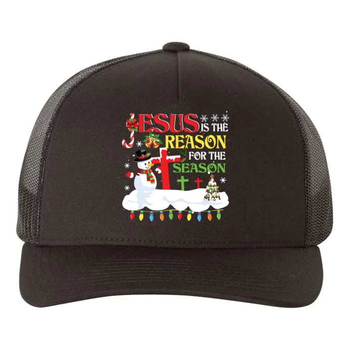 Christian Jesus The Reason Christmas Stocking Stuffer Gifts Yupoong Adult 5-Panel Trucker Hat