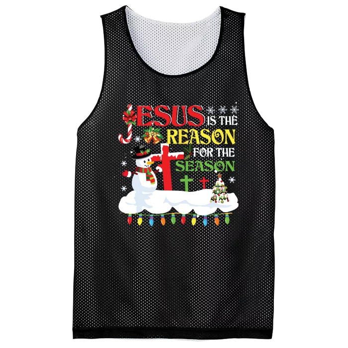 Christian Jesus The Reason Christmas Stocking Stuffer Gifts Mesh Reversible Basketball Jersey Tank