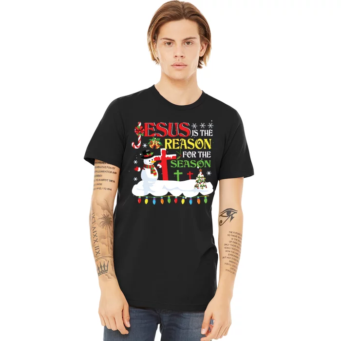 Christian Jesus The Reason Christmas Stocking Stuffer Gifts Premium T-Shirt