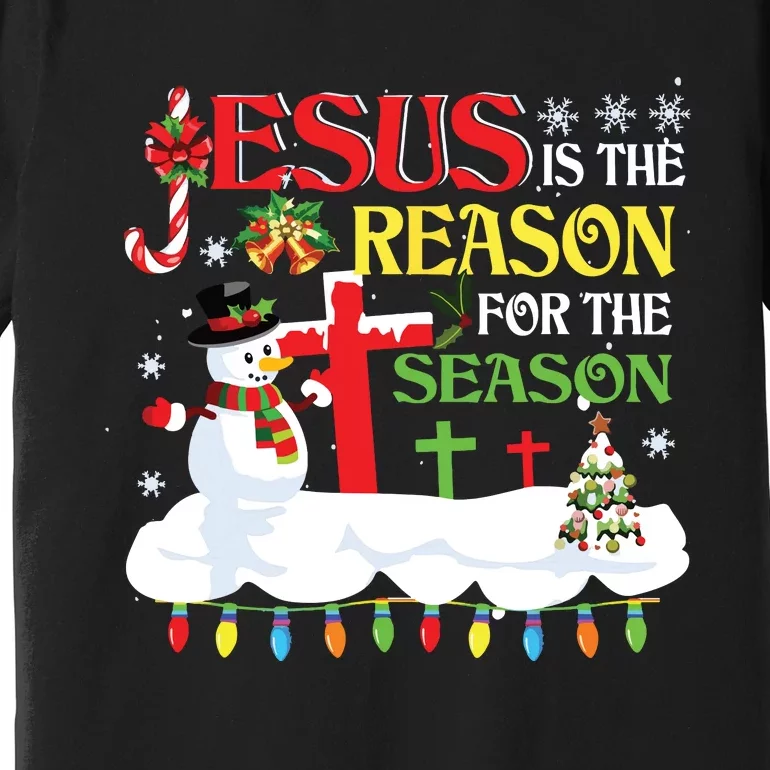 Christian Jesus The Reason Christmas Stocking Stuffer Gifts Premium T-Shirt