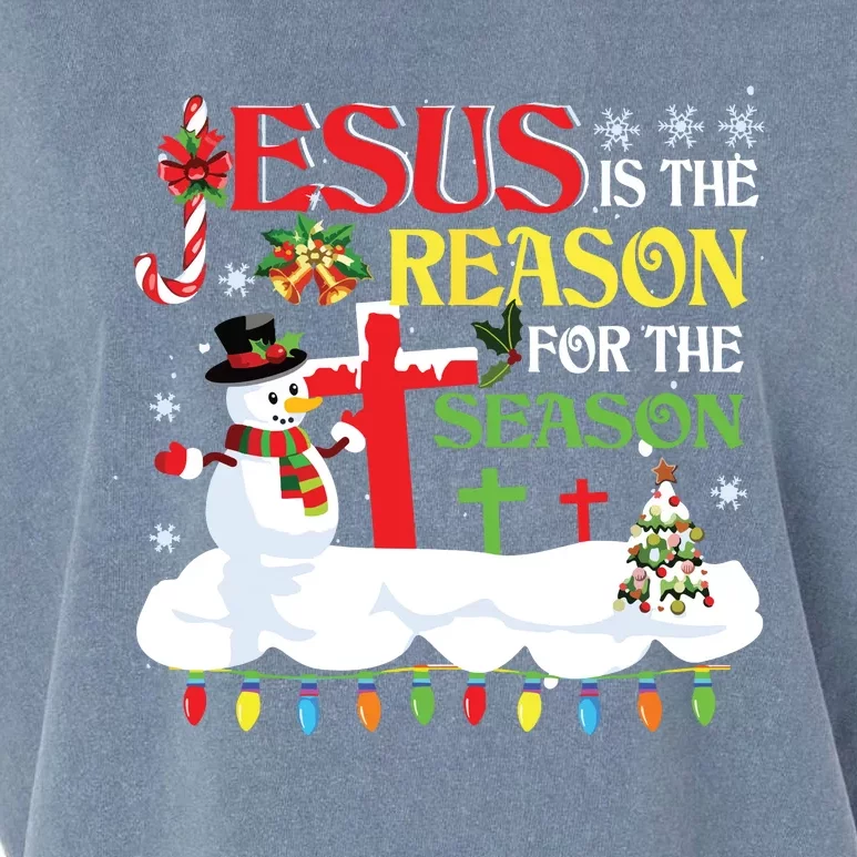 Christian Jesus The Reason Christmas Stocking Stuffer Gifts Garment-Dyed Women's Muscle Tee