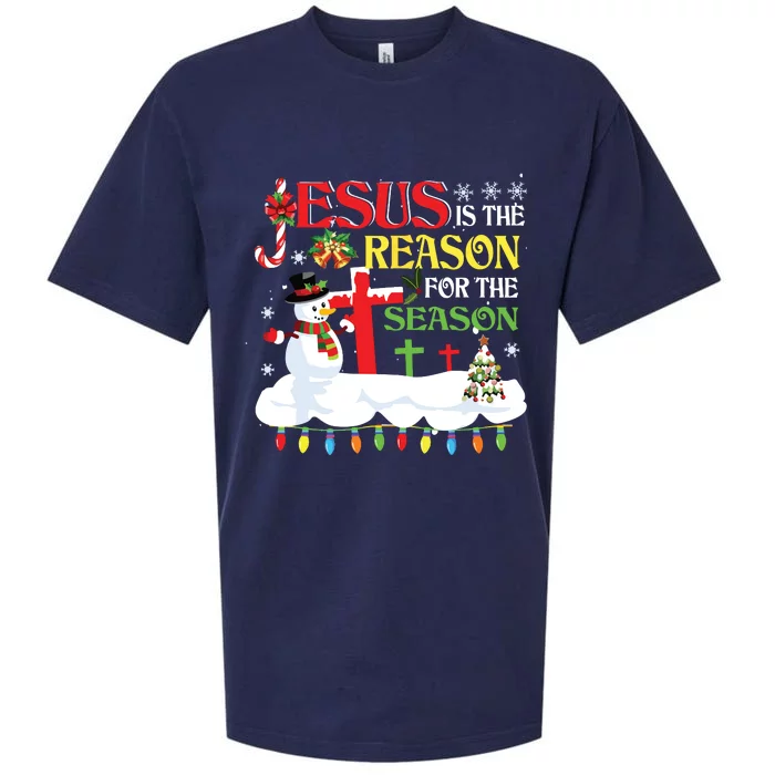 Christian Jesus The Reason Christmas Stocking Stuffer Gifts Sueded Cloud Jersey T-Shirt