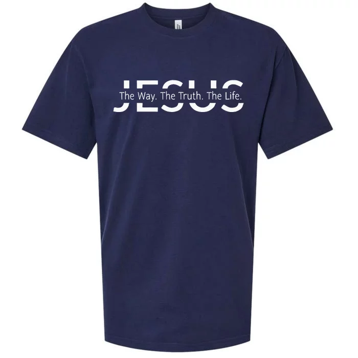 Christ Jesus The Way. The Truth. The Life Blessed Christians Sueded Cloud Jersey T-Shirt