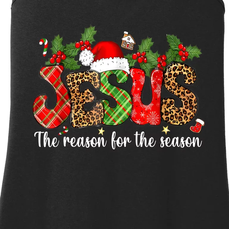 Christian Jesus The Reason Xmas Holiday Season Christmas Ladies Essential Tank