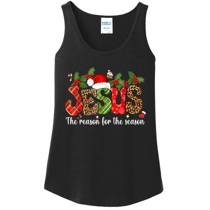 Christian Jesus The Reason Xmas Holiday Season Christmas Ladies Essential Tank