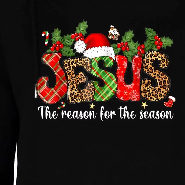 Christian Jesus The Reason Xmas Holiday Season Christmas Womens Funnel Neck Pullover Hood