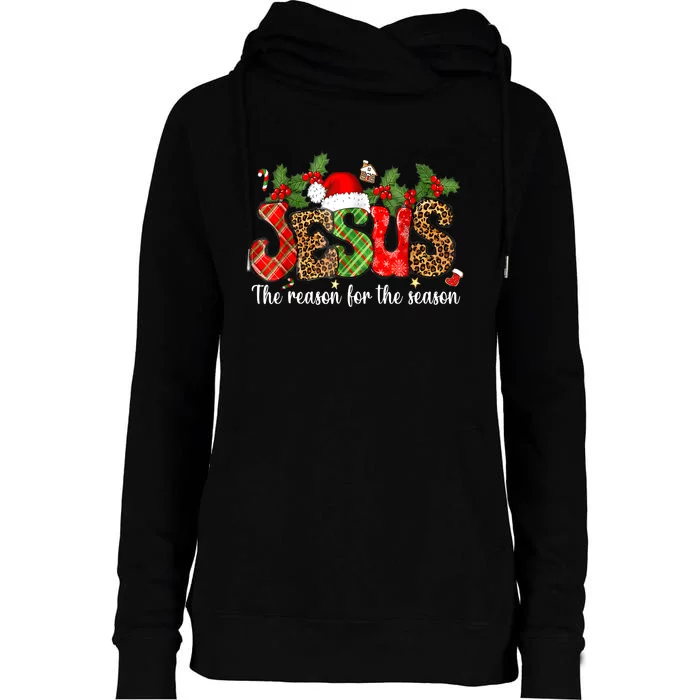 Christian Jesus The Reason Xmas Holiday Season Christmas Womens Funnel Neck Pullover Hood