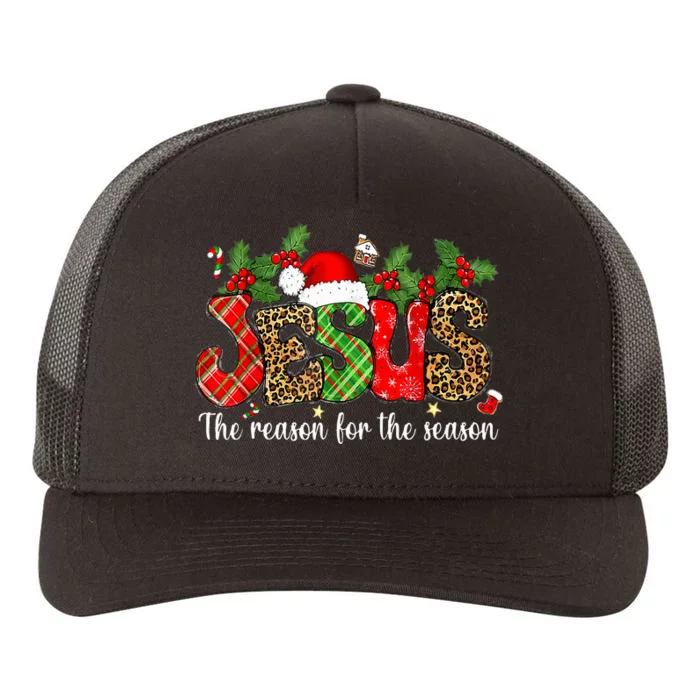 Christian Jesus The Reason Xmas Holiday Yupoong Adult 5-Panel Trucker Hat