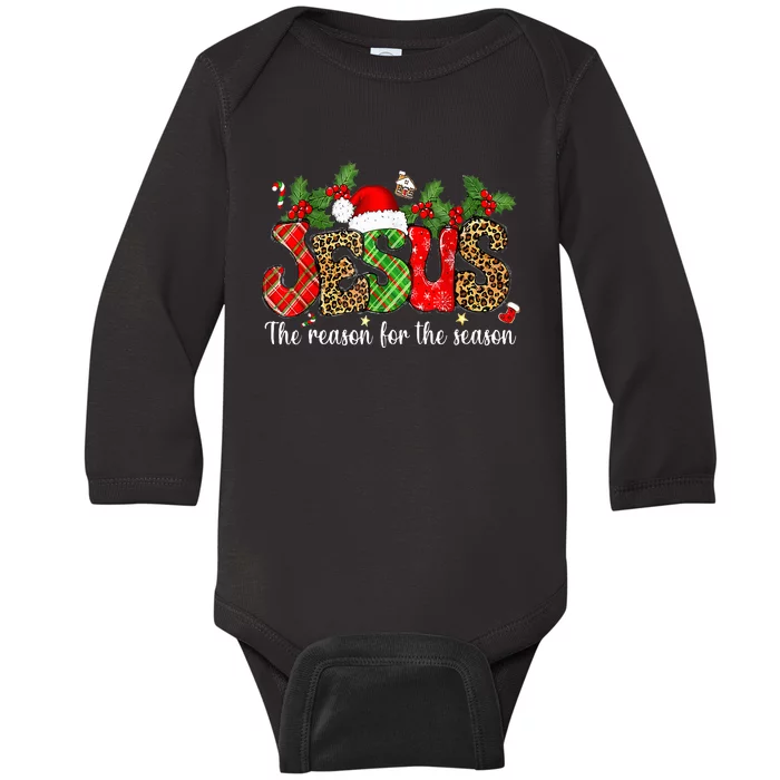 Christian Jesus The Reason Xmas Holiday Baby Long Sleeve Bodysuit