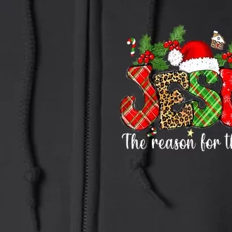 Christian Jesus The Reason Xmas Holiday Full Zip Hoodie