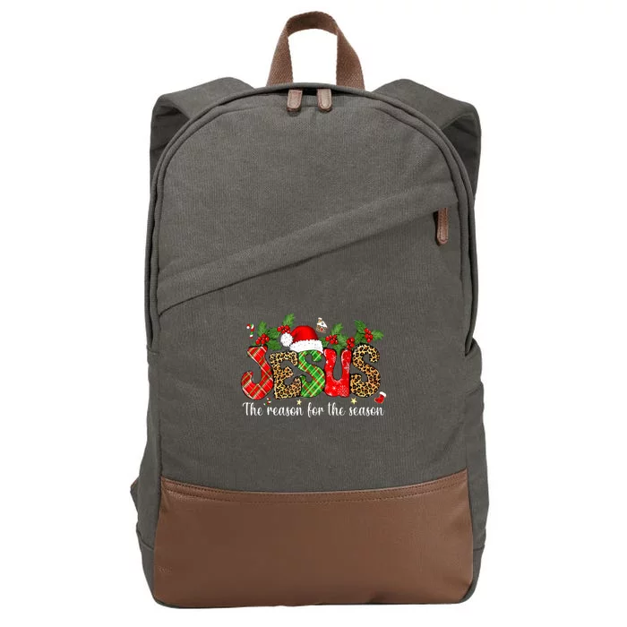 Christian Jesus The Reason Xmas Holiday Cotton Canvas Backpack