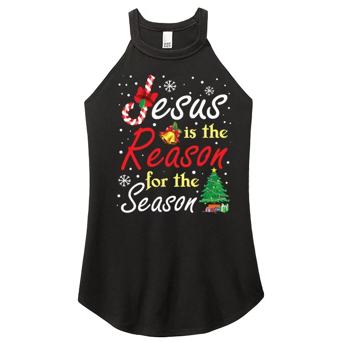 Christian Jesus The Reason Christmas Stocking Stuffer Gifts Women’s Perfect Tri Rocker Tank