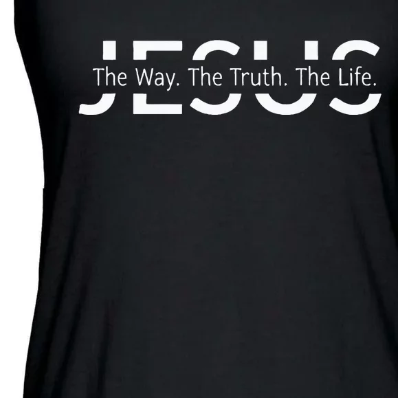 Christ Jesus The Way The Truth The Life Blessed Christians Ladies Essential Flowy Tank